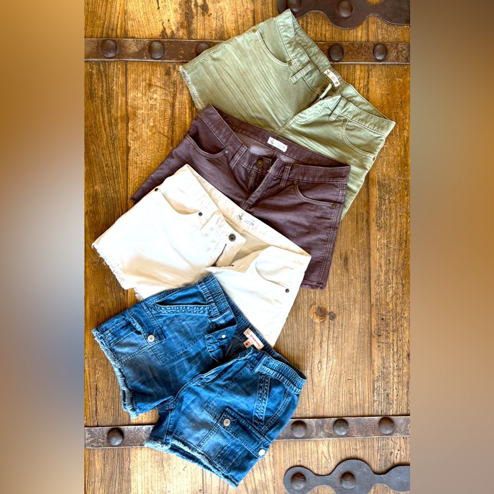 Lot of 4 Carve Designs/Lucky Brand women’s shorts size 0/xs